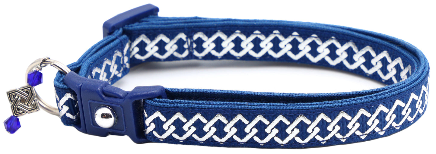 Silver Knots Cat Collar