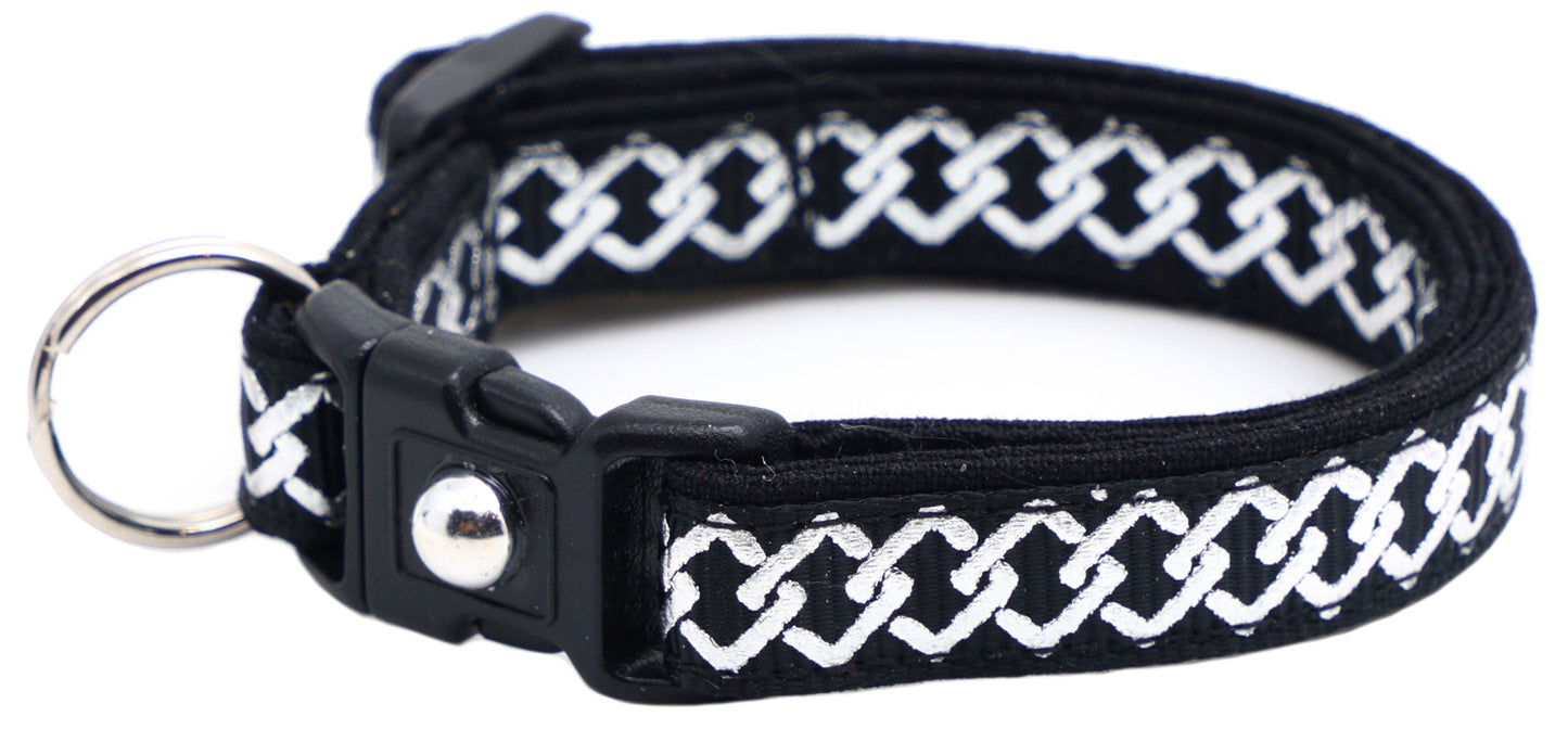 Silver Knots Cat Collar