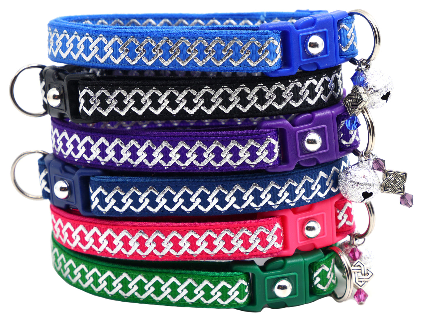 Silver Knots Cat Collar