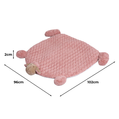 NNEIDS PaWz Pet Bed Cat Calming Beds Dog Squeaky L Pink Large