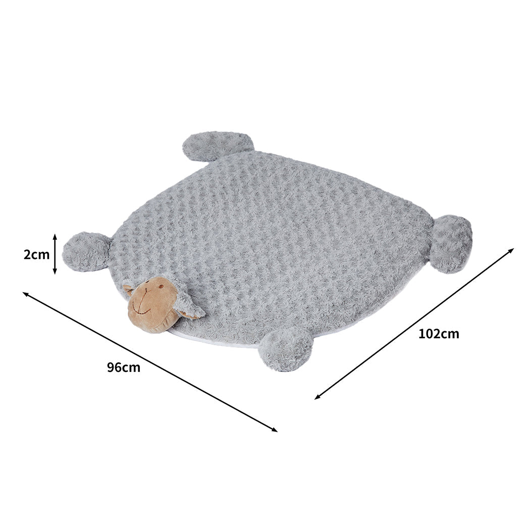NNEIDS PaWz Pet Bed Cat Calming Beds Dog Squeaky L Grey Large
