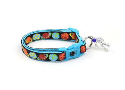 Planets on Black Cat Collar