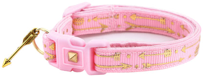 Metallic Gold Arrows Breakaway Cat Collar