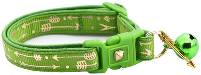 Metallic Gold Arrows Breakaway Cat Collar